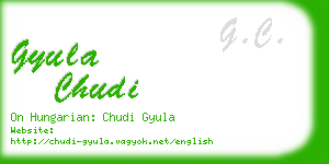 gyula chudi business card